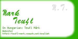 mark teufl business card